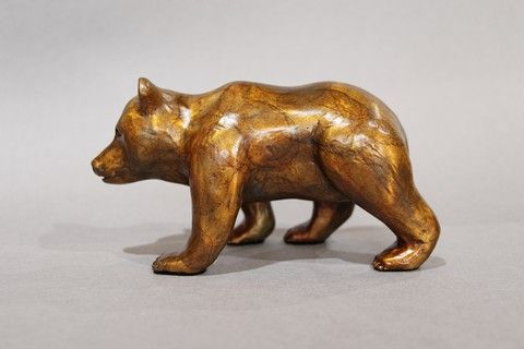 FL096 Walking Bear 3.5x6x3 $400 at Hunter Wolff Gallery